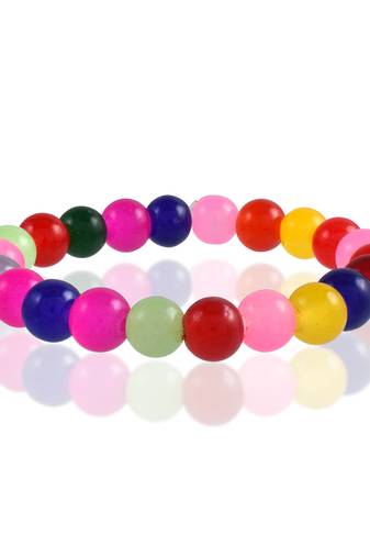 Ceramic multi colour elastic stretch bracelet