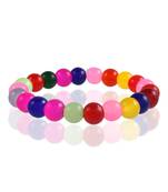 Ceramic multi colour elastic stretch bracelet