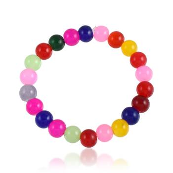 Ceramic multi colour elastic stretch bracelet 2