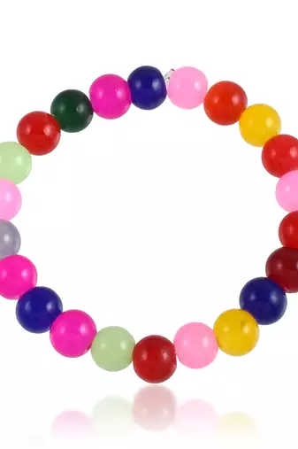 Ceramic multi colour elastic stretch bracelet