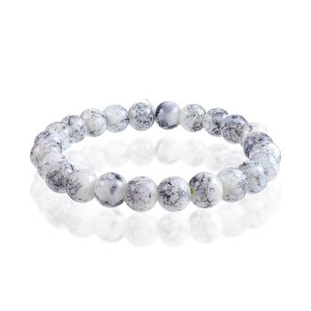Natural howlite astrology stretch elastic bracelet 1