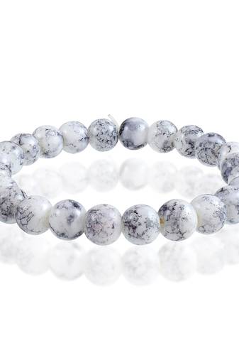 Natural howlite astrology stretch elastic bracelet