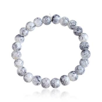 Natural howlite astrology stretch elastic bracelet 2