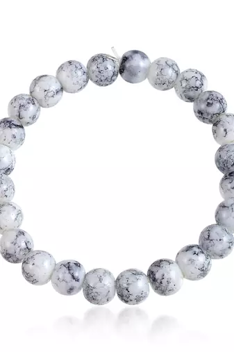 Natural howlite astrology stretch elastic bracelet