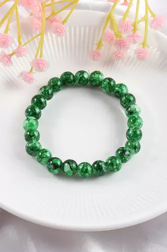 Green jade stretch elastic fashion bracelet