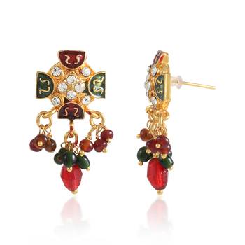 Brass gold cz pendant sets (pack of 2) 2