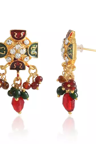 Brass gold cz pendant sets (pack of 2)