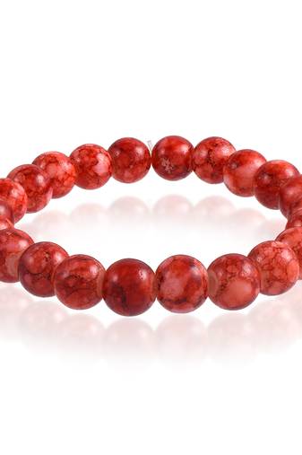 Natural red jasper astrology elastic stretch bracelet