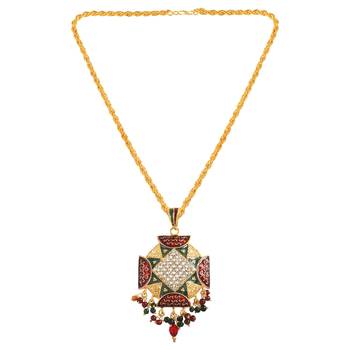 Brass gold cz pendant sets (pack of 2) 4