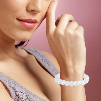 Natural crystal astrology elastic stretch bracelet 3