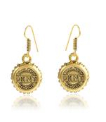 Brass antique gold fashion jewellery women earrings