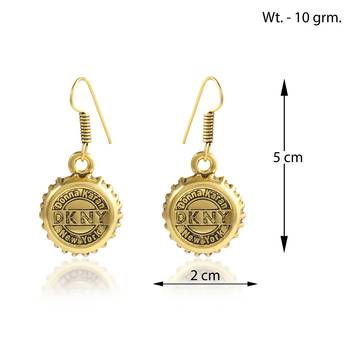 Brass antique gold fashion jewellery women earrings 3