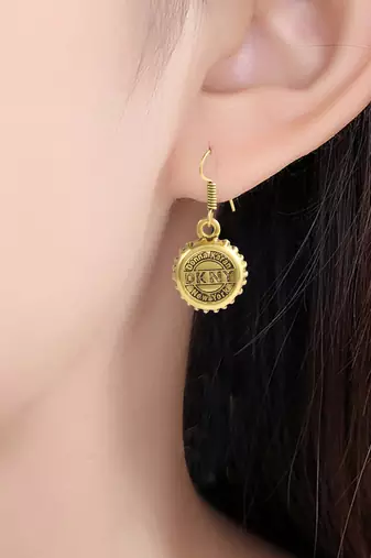 Brass antique gold fashion jewellery women earrings