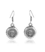 Brass oxidised silver fashion jewellery women earrings