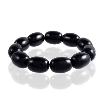 Natural black onyx astrology elastic stretch bracelet 1