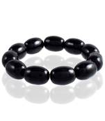 Natural black onyx astrology elastic stretch bracelet
