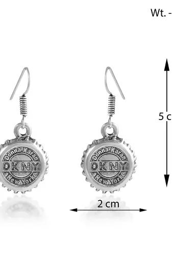 Brass oxidised silver fashion jewellery women earrings