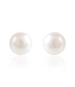 White pearls stud earring women