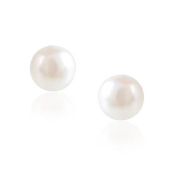 White pearls stud earring women 2