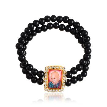 Black onyx beads guruji picture bracelet 2