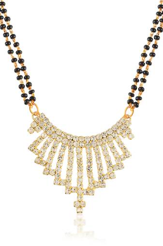 Brass gold cz mangalsutra women