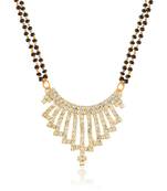 Brass gold cz mangalsutra women