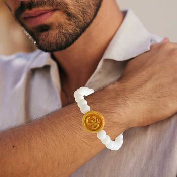 White beads guruji picture bracelet 4