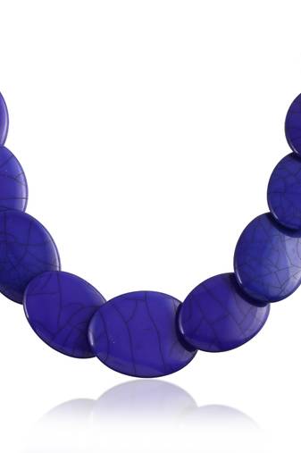 Natural lapis lazuli  broad fashion necklace women
