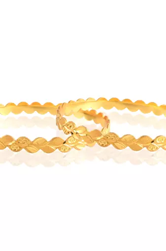 Brass gold traditional kada women fashion