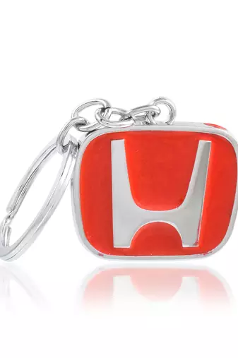 Stainless steel red keychain car accessory keyring