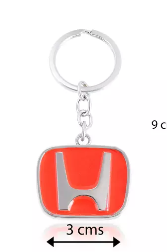 Stainless steel red keychain car accessory keyring