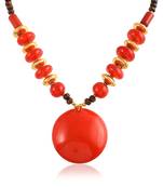 Natural red onyx reiki health benificial pendant necklace women