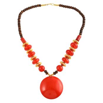Natural red onyx reiki health benificial pendant necklace women 2