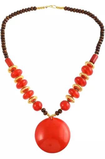 Natural red onyx reiki health benificial pendant necklace women