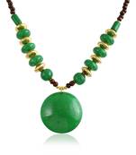 Created emerald panna pendant necklace women