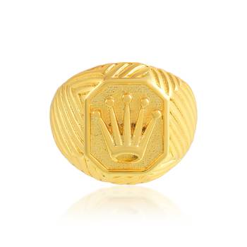 Brass gold men fashion finger ring 2