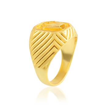 Brass gold men fashion finger ring 3