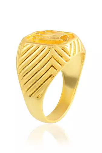 Brass gold men fashion finger ring