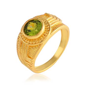 Brass goldplated astrology ratan jyotish finger ring 1