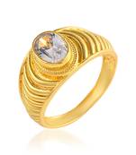 Brass goldplated imitation diamond moissanite men fashion jewellery finger ring