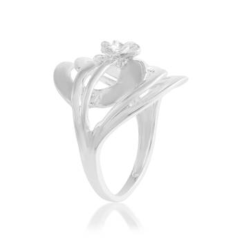 Brass silver women fashion finger ring 3