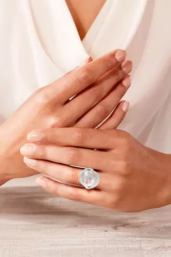 Brass silver women fashion finger ring