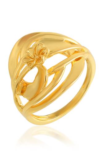 Brass gold traditional finger ring women fashion