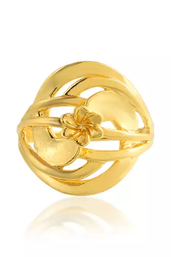Brass gold traditional finger ring women fashion