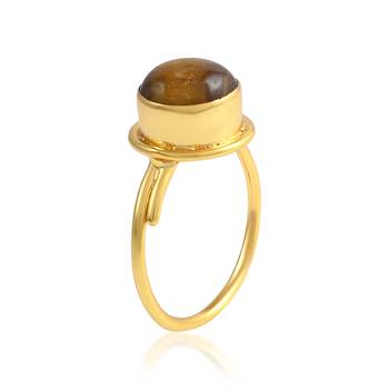 Brass gold plated cats eye lehsuniya astrology rashi ratan finger ring 3