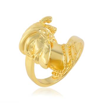 Brass goldplated shivaji adjustable finger ring 1