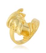 Brass goldplated shivaji adjustable finger ring