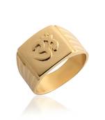 Brass goldplated om hindu spiritual finger ring