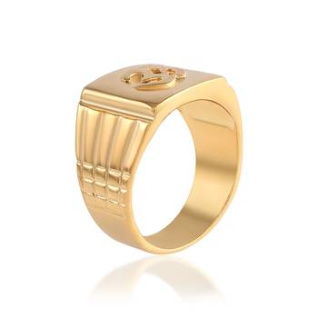 Brass goldplated om hindu spiritual finger ring 3