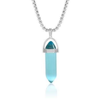 Brass silver fluorite healing stone rieki pendant 1